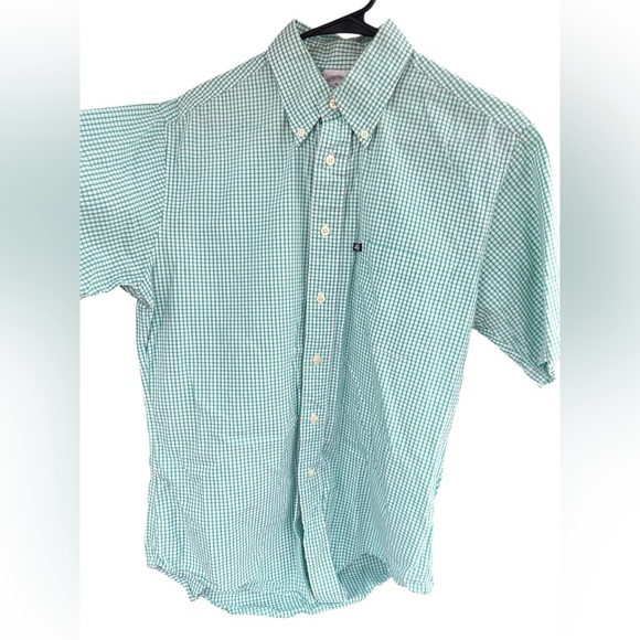 Brooks Brothers Other - Brooks Brothers Shirt Men Size M Green Check Non Iron Short Sleeve